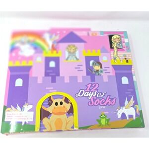 Pink Cookie Girls Pink 12 Days of Socks Advent Calendar Unicorn Castle NWT